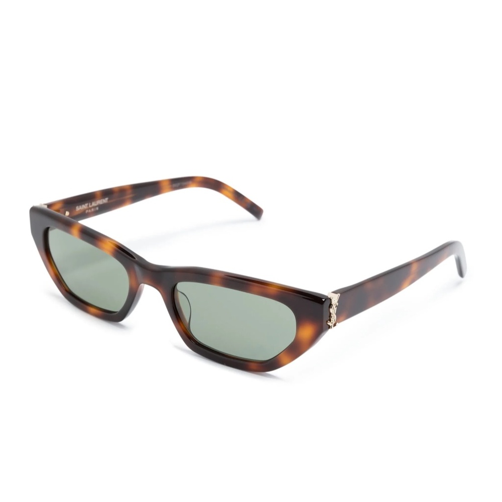 Saint Laurent Eyewear Sunglasses SL M126 003 Havana Squared RP: $508 - Picture 6 of 16